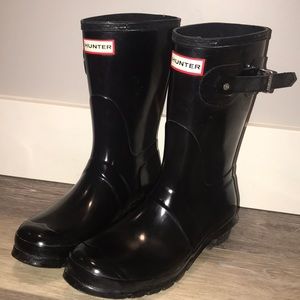 Mid Calf Black Hunter Boots